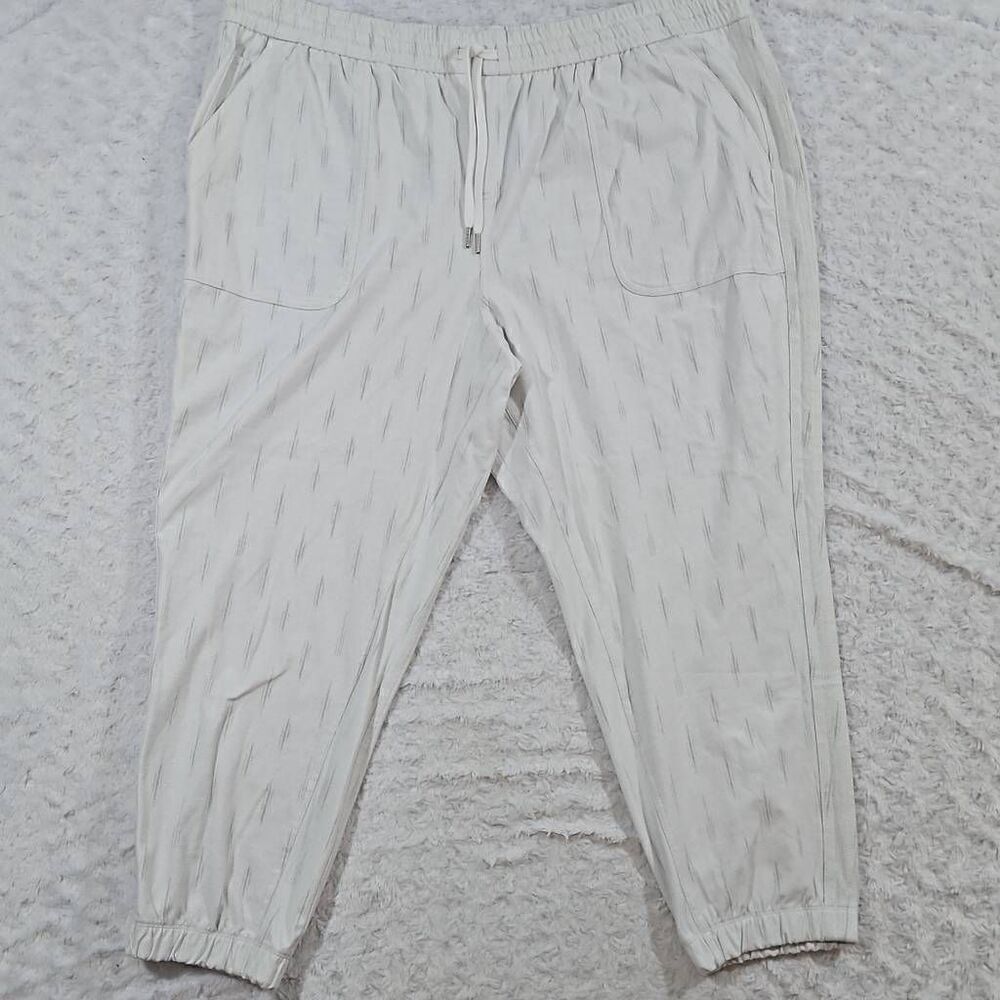 Athleta womens size 26 Farallon Printed Jogger Spliced Magic Veil Grey Lounge Ca